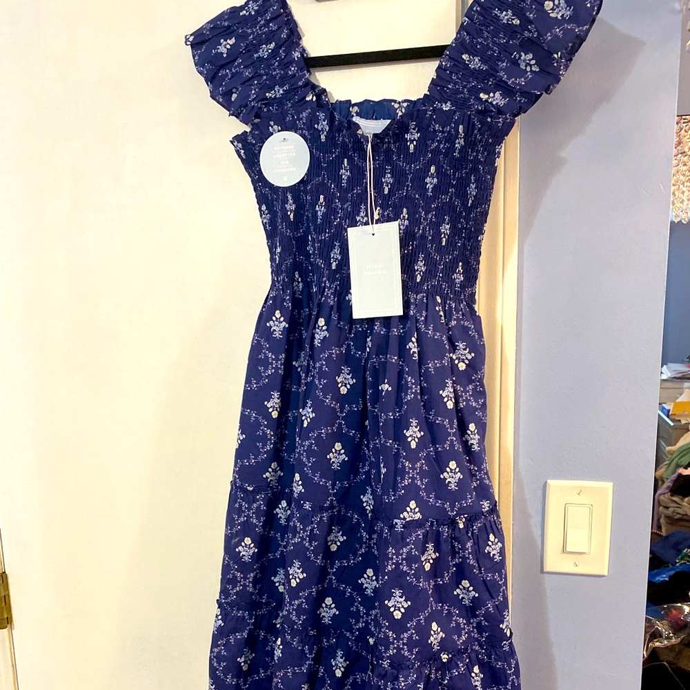 Hill house Navy Trellis Ellie Nap dress size small